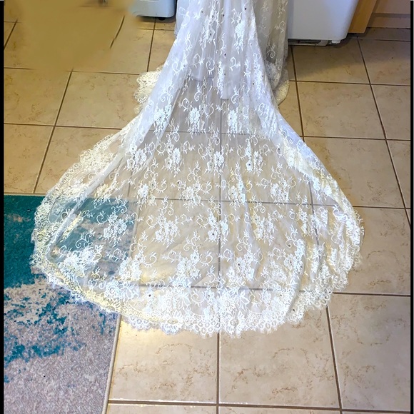 Beautiful boho wedding Soft lace dress S or size 4 - Picture 4 of 12